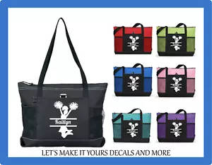 CHEERLEADER w/ NAME MONOGRAM TOTE PURSE TRAVEL OVERNIGHT LUGGAGE SPORTS GYM BAG - Picture 1 of 8