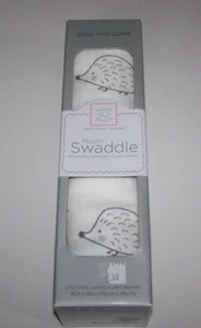 Swaddle Designs Muslin Swaddle Cotton Blanket Hedgehog Design Size 46x46 in New - Picture 1 of 3