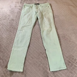 Joes Jeans Womens 27 Denim Light Mint Green Skinny Visionnaire Low Rise Stretch - Picture 1 of 13