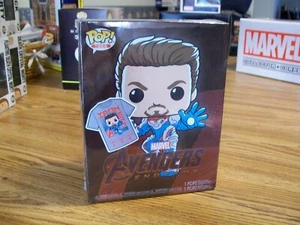  Funko Pop! Tee Marvel Avengers Endgame Iron Man Box, w/ Tee, size L Target LE - Picture 1 of 6