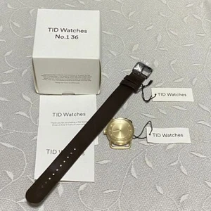 Orologi TID n. 1 Cintura Marrone Pelle 36mm Batteria Nuova - Foto 1 di 5