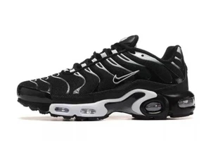 Brand New Nike Air Max Plus TN Men's Black and White Air Cushion Shoes - Picture 1 of 6