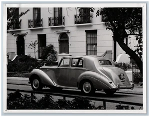 Vintage Silver Dawn Four Door Saloon by Rolls Royce Ltd. Photo B&W Photograph - Picture 1 of 2