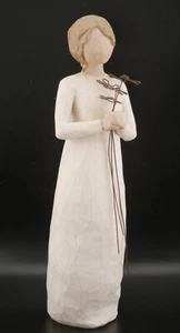 Susan Lordi Large Willow Tree Figure Girl with Flowers Called Grateful c2004 - Picture 1 of 3