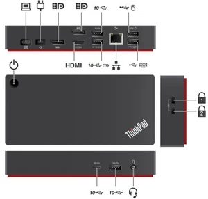 Lenovo ThinkPad Universal USB-C Dock 40AY (40AY0090EU) +90W Netzteil mit OVP !~! - Bild 1 von 6