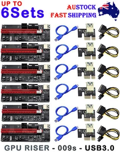 VER 009S PCI-E RISER BOARD GPU EXTENDER RISER CARD PCI-E USB 3.0 GPU ADAPTER WIT - Foto 1 di 1