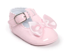 Newborn Gift Baby Girl Crib Shoes Infant Dress Shoes Mary Jane Doll Outfit Shoes - Picture 1 of 30