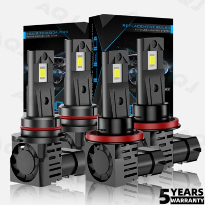 For Dodge Ram 5500 2013-2015 4x 9005+H11 LED Headlight High Low Beam Bulbs White Foto 1 de 4