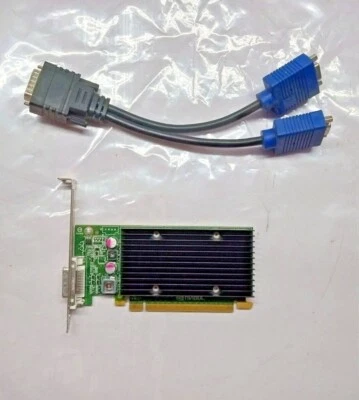 HP NVIDIA NVS 300 512MB GDDR3 PCIe X16 DMS59 Graphics Card DVI Splitter Included - Image 1 of 4