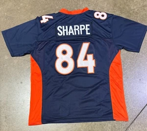 Camiseta deportiva de los Denver Broncos Shannon Sharpe # 84 azul con parche del Super Bowl - Imagen 1 de 2