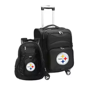 Pittsburgh Steelers Spinner Carry-On Luggage and Backpack Set - Picture 1 of 1