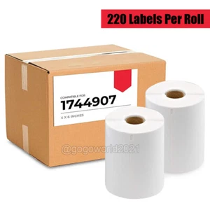 2-20 Rolls 220 DYMO 4XL Labels Direct Thermal Shipping 4x6 1744907 Compatible - Picture 1 of 6