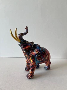Graffiti Kunst Elefant Statue - moderne Wohn- oder Bürodekoration - 7" - Tischplatte - Bild 1 von 6