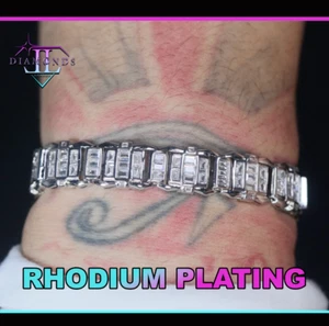 Baguette Armband | Iced Out Armband | Herren Simulierter Diamant Hip Hop Armband - Bild 1 von 8