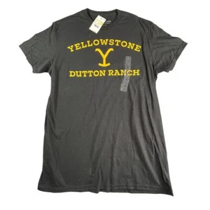 Yellowstone Shirt Mens Medium Black Dutton Ranch TV Series Logo Short Sleeve NWT - Picture 1 of 7