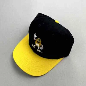 Vintage Yellow M&M's Hat Cap Strapback Black Chocolate Candy Cartoon Studios  - Picture 1 of 8