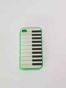 Etui Coque Souple en Silicone Vert iPhone 4 iPhone 4S Piano - Photo 1 sur 3