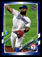 2021 Topps Royal Blue Rougned Odor #293 Texas Rangers