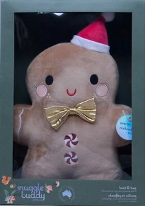 Snuggle Buddy Australia Christmas Gingerbread Man Plush Heat & Hug NIB - Picture 1 of 1