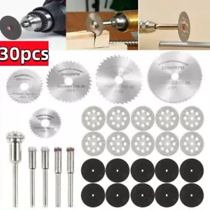 Diamond Cutting Discs Wheel Saw Blades Set+Drill Bit For Dremel Rotary Tool 30pc - Picture 1 of 11