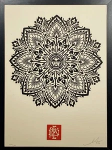 Shepard Fairey Obey MANDALA ORNAMENT Signed Numbered Screen Print xx/300 RARE - Picture 1 of 1