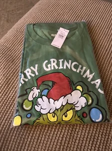 Old Navy Merry Grinchmas T-Shirt LS Youth Extra Large (14-16) In Bag With Tag - Picture 1 of 2