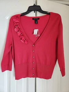 Gorgeous "Detail VNK Cardi" by WHBM in Rouge NWT Size M **WOW*** - Picture 1 of 9