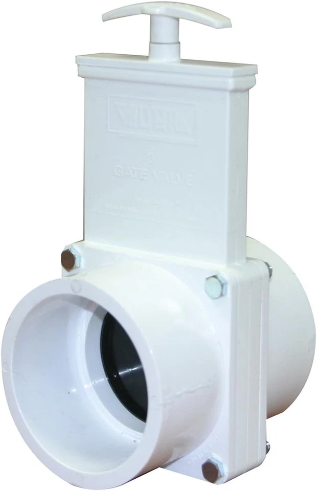 6301 PVC Gate Valve, White, 3" Slip - Image 1 of 1