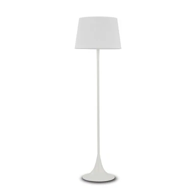 Piantana Moderna London Metallo Bianco 1 Luce E27 - Immagine 1 di 2