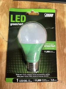 LED Green Lightbulbs 11,000 Life Hours 3.5 Watts Sealed. - Picture 1 of 6