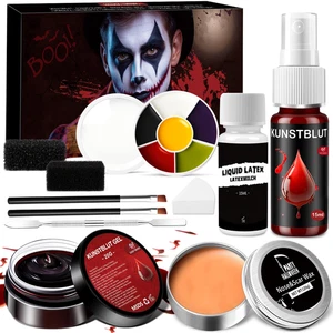 Halloween Schminke Set - Halloween Make up Kunstblut Erwachsene Kinder, Theaters - Bild 1 von 12