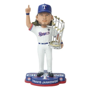 Travis Jankowski Texas Rangers 2023 World Series Champions Bobblehead MLB - Picture 1 of 1