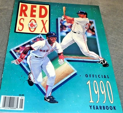 1990 MLB MAJOR LEAGUE BASEBALL OFFICIAL YEARBOOK BOSTON RED SOX VERY RARE - Image 1 of 4