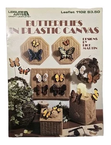 Folleto con patrón de mariposas en lona de plástico 1987 artes de ocio #1102  - Imagen 1 de 9