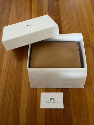IWC International Watch Company Beige Leather Case Travel Pouch with Box Unused - Image 1 of 4