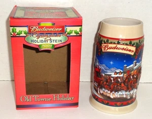 Vintage Budweiser Stein Clydesdale Horse Ceramarte Holiday Beer Mug OrgBox - Picture 1 of 7