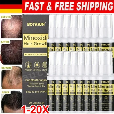 BOTASUN Minoxidil 5% Extra Stärke Männer Haar Regeneration Behandlung 1-20 Monats-Vorrat