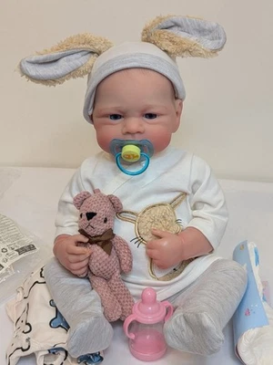 Muñeco bebé niño renacido 20" cuerpo recién nacido realista vinilo completo anatómicamente correcto Foto 1 de 4