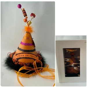 Vtg 2005 Dept 56 Halloween Party Hat w/ Box - Picture 1 of 16