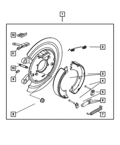 Genuine Mopar Parking Brake Adapter 52010141AG - Imagen 1 de 2