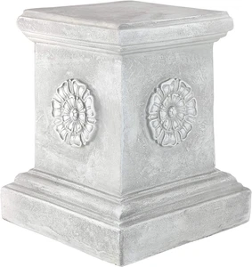 Englische Rosette Innen/Außen Skulptur Garten Sockel Sockel Statue Erhöhung, groß - Bild 1 von 12