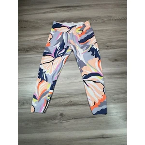 Calvin Klein Performance Abstract Floral Print High Waist Leggings Women L - Picture 1 of 9