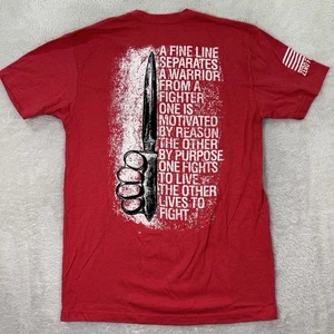 NEU Zero Foxtrott Shirt Herren Small Rot Kurzarm Grafik T-Shirt Warrior Fighter - Bild 1 von 7