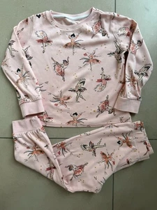 F & F Girls Pink Ballerina Pink Pyjamas Set 5-6 years PJs BNWOT Cotton Ballet - Picture 1 of 10