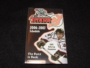 TRENTON TITANS 2006-07 DEFUNCT ECHL POCKET HOCKEY SCHEDULE KELLY CUP - Picture 1 of 1
