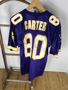 Vintage 90s Cris Carter Minnesota Vikings Russell Athletic Jersey Size 44 - Picture 1 of 4