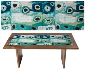 TABLE RUNNER - ABORIGINAL ART - 140x45cm - MADE IN AUSTRALIA - MAY WOKKA CHAPMAN - Bild 1 von 2