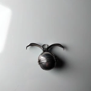 925er Silber Anhänger Medaillon Vintage Schmuck Photo Kugel Fotoanhänger 24 mm - Bild 1 von 7