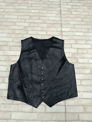 Wrangler Authentics 复古男式皮革背心尺寸 2XL — 第 1/4 张图片