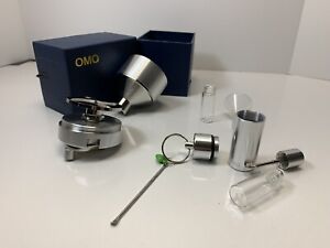 omo metal spice grinder coarse to fine ultra fine large 2.2 inch silver